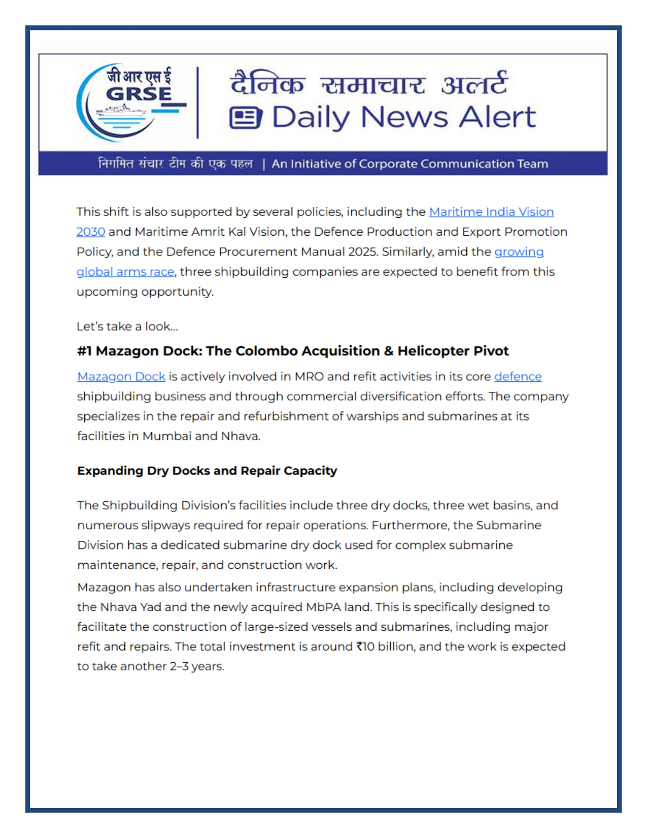   Press Coverage: 11 DEC 25: FINANCIAL EXPRESS 